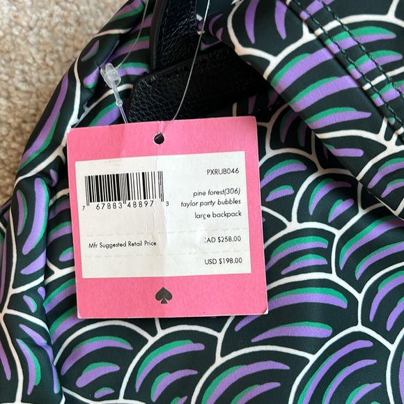π¨ 50% OFF BUNDLES! π¨NWT Kate Spade Taylor Party Bubbles Large Backpack - Picture 8 of 8